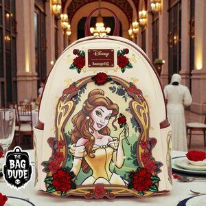 Loungefly Disney Beauty and the Beast Exclusive Belle Floral Mini Backpack